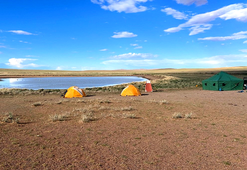 Camping at Middle Gobi in Mongolia